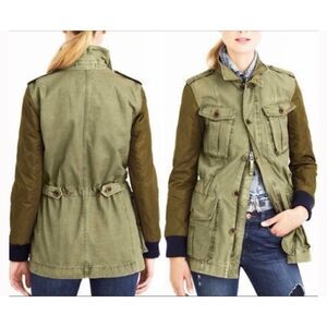 J CREW  Quilted  Boyfriend Fatigue Military Jacket Women's Size XS